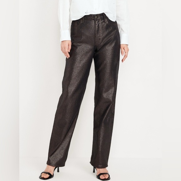 NWT Shimmering Black Women's Jeans, Loose fit - Picture 1 of 4